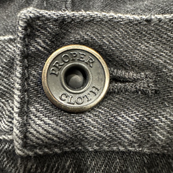 Proper Cloth Jeans Mens 36x35 Black Denim‎ Jeans Great Shape #998 - Picture 3 of 14
